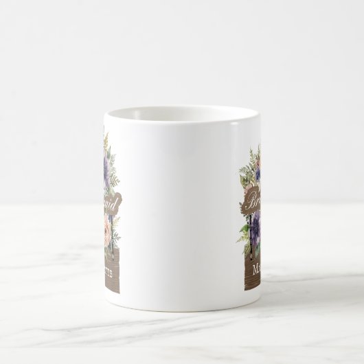 Bridesmaid Rustikal florale farbenfrohe Geschenke Kaffeetasse (Mittel)