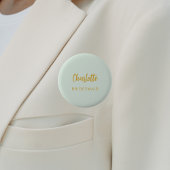 Bridesmaid sage Green name Button