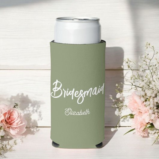 Bridesmaid Sage Green Wedding Selters Dosenkühler