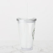 Bridesmaid Sage Greenery Botanischer Kranz Hochzei Acryltrinkbecher (Rechts)