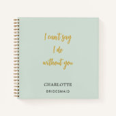 Bridesmaid Salgrün Notizblock (Vorderseite)