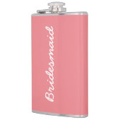 Bridesmaid Salmon Pink Wedding Bridal Geschenk Gef Flachmann (Links)