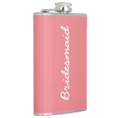 Bridesmaid Salmon Pink Wedding Bridal Geschenk Gef Flachmann (Rechts)