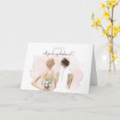 Bridesmaid - Sarah Note Card Karte (Gelbe Blume)