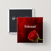 Bridesmaid-Schaltfläche für die gotische Rose Button (Vorne & Hinten)