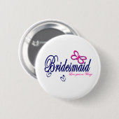 Bridesmaid/Schmetterling Button (Vorne & Hinten)