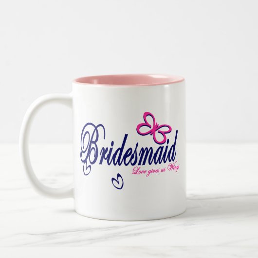 Bridesmaid/Schmetterling Zweifarbige Tasse (Links)