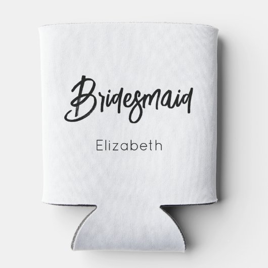 Bridesmaid Schwarz-weiß Wedding Dosenkühler (Rückseite)
