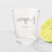 Bridesmaid Schwarz-weiß Wedding Schnapsglas (Rückseite)