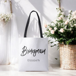 Bridesmaid Schwarz-weiß Wedding Tasche