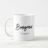 Bridesmaid Schwarz-weiße Tasse (Links)
