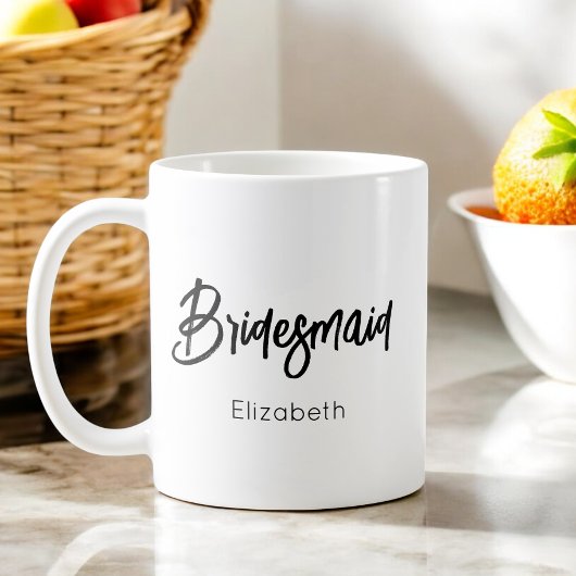 Bridesmaid Schwarz-weiße Tasse
