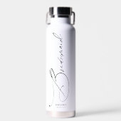 Bridesmaid | Schwarze, moderne Schrift Trinkflasche (Vorne)