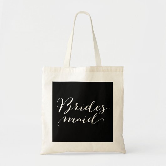 Bridesmaid Script Brautparty Wedding Tote Bag Tragetasche (Vorne)