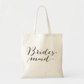 Bridesmaid Script Brautparty Wedding Tote Bag Tragetasche (Vorne)