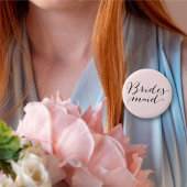 Bridesmaid Script Calligraphy Wedding Brautparty Button