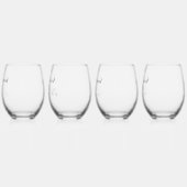 Bridesmaid Script Individuelle Name Geschenke Hoch Weinglas Ohne Stiel (Links)