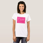Bridesmaid Script Junggeselinnen-Abschied Womens P T-Shirt (Vorne ganz)