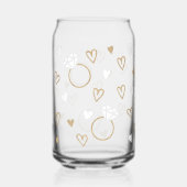 Bridesmaid-Script-Schriftart in Gold-Glitzer mit W Dosenglas (Vorderseite)