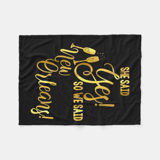 Bridesmaid Shirt Bachelorette She Said Yes We New Fleecedecke (Vorderseite (Horizontal))