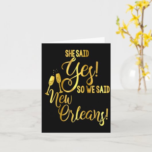 Bridesmaid Shirt Bachelorette She Said Yes We New Karte (Gelbe Blume)