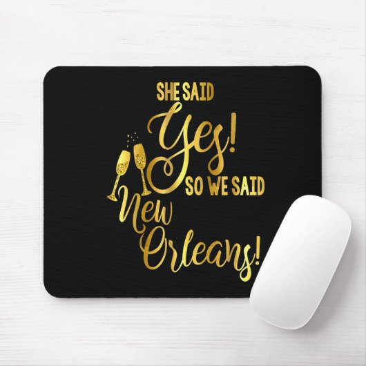 Bridesmaid Shirt Bachelorette She Said Yes We New  Mousepad (Mit Mouse)