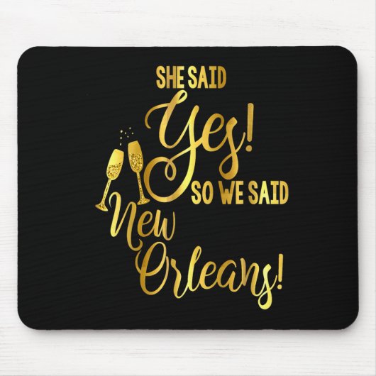 Bridesmaid Shirt Bachelorette She Said Yes We New Mousepad (Vorne)