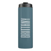 Bridesmaid Simple Green Personalisiert Name Minima Thermosbecher (Vorderseite)