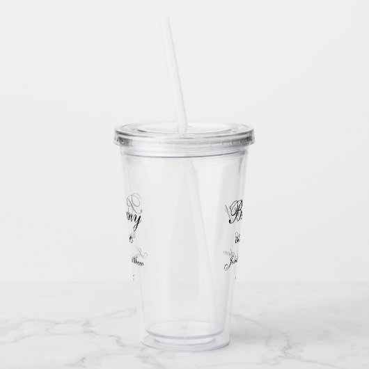 Bridesmaid-Skript angepasst Acryltrinkbecher (Links)