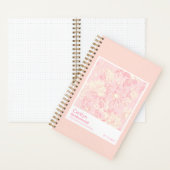 Bridesmaid Soft Peach Floral Pattern Swatch Notizblock (Innen)