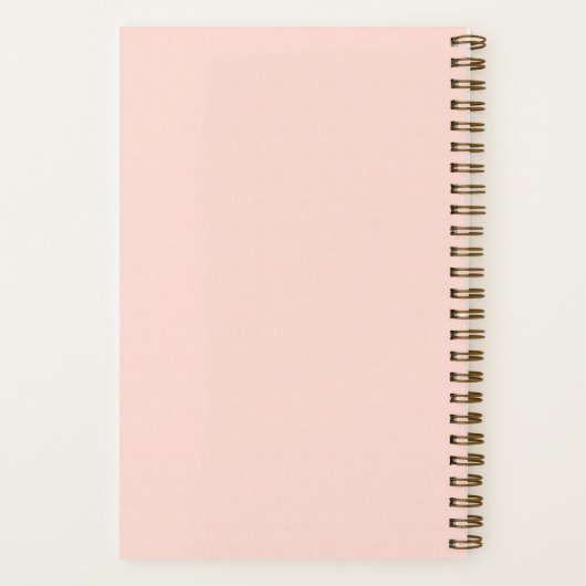 Bridesmaid Soft Peach Floral Pattern Swatch Notizblock (Rückseite)