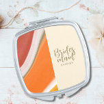 Bridesmaid spendet Compact Mirror - Sonnenuntergan Taschenspiegel<br><div class="desc">Personalisierte Kompaktspiegel sind ein fantastisches Geschenk für Jungfernhäuser. Trendy und Sonnenuntergang inspiriert jedem Lieben einen Pop Farbe. Gut wie ein Single Kauf oder als Teil einer Bridesmaid Vorschlag Geschenkboxen. So einfach zu machen, dass dies ein einzigartiger, individueller Sake ist. Vergewissern Sie sich, dass Sie die Auflistung für andere passende Ideen...</div>