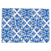 Bridesmaid spendet italienische blaue Fliesen pers Große Geschenktüte (Rückseite)