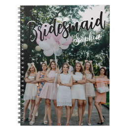 Bridesmaid spendet Personalisiertes Schwarzes Mode Notizblock