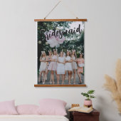 Bridesmaid spendet Personalisiertes Schwarzes Mode Wandteppich Mit Holzrahmen (Schlafzimmer)