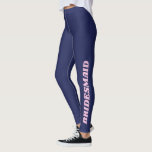 Bridesmaid Squad Junggeselinnen-Abschied Blue Lett Leggings<br><div class="desc">Ein lustiges Geschenk für das gesamte Brautparty zu tragen zum Junggeselinnen-Abschied und mehr. Sowohl Text als auch Hintergrundfarbe können geändert werden.</div>