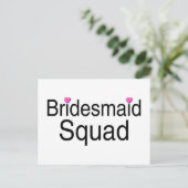 Bridesmaid Squad Postkarte (Stehend Vorderseite)
