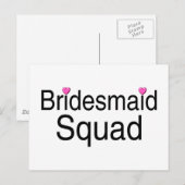 Bridesmaid Squad Postkarte (Vorne/Hinten)