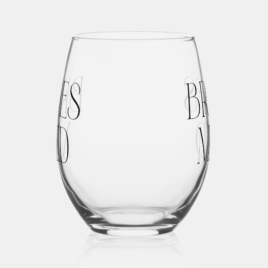 Bridesmaid Stemless Weinglas Weinglas Ohne Stiel (Links)