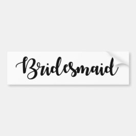 Bridesmaid Sticker Einfach handgeschriebener Schri Autoaufkleber