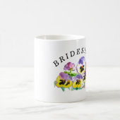 Bridesmaid Stiefmütterchen Floral Vintag Boho Wedd Kaffeetasse (Mittel)