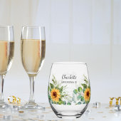 Bridesmaid sunblues eucalyptus name weinglas ohne stiel