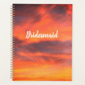 Bridesmaid Sunset Sky Orange Abstraktes Geschenk G Planer (Vorderseite)