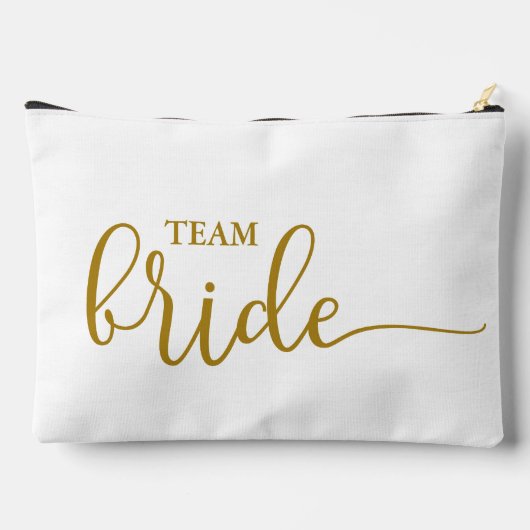 Bridesmaid - Team Bride! Geschenkname Zubehörtasche (Rückseite)