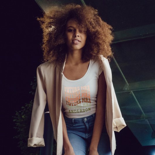 Bridesmaid Terracotta grün mädchenhaft Retro 60 ei T-Shirt