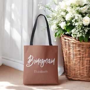 Bridesmaid Terracotta Wedding Brown Tasche