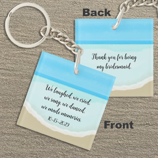 Bridesmaid Thank You Beach Keychain Schlüsselanhänger