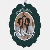 Bridesmaid Thank You Keepsake Wedding Ornament Karte (Links)
