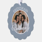 Bridesmaid Thank You Keepsake Wedding Ornament Karte (Links)