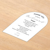 Bridesmaid Thank You Poem from Bride Acryleinladungen (Ablage )